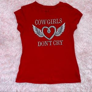 The cutest cowgirls don’t cry tee!!